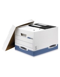 Archiefdoos bankers box system standaard wit blauw 