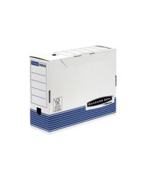Archiefdoos bankers box system a4 100mm wit blauw 