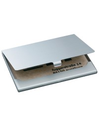 Visitekaarthouder sigel vz135 voor 15 kaarten 91x58mm graveerbaar aluminium mat zilver 