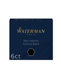 Inktpatroon waterman internationaal zwart pak à 6 stuks 