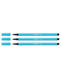 Viltstift stabilo pen 68/57 medium azuurblauw 